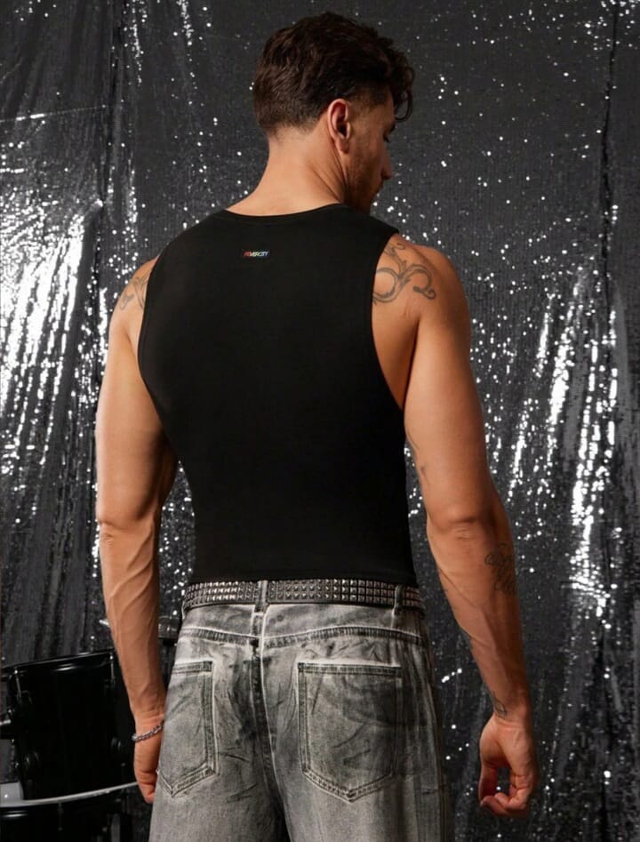 Men's Knitted Fashionable Casual Slim Fit Tank Top